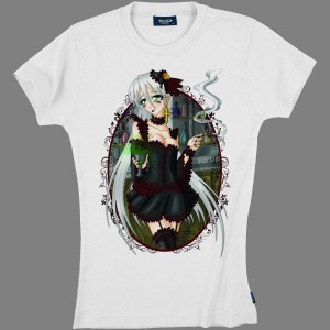 Tee-shirt Ladies by Whale - Absinthe with Faust en blanc ou en rose