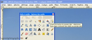 L'outil "Extraction du premier plan"