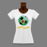 Fussball  Slim Frauen T-shirt - Força Brasil