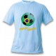 Men's or Women's Soccer T-Shirt - Força Brasil, Blizzard Blue