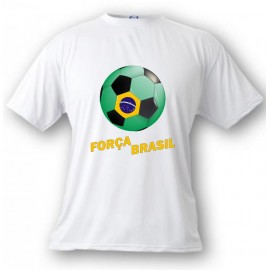 Fussball Kinder T-shirt - Força Brasil, White