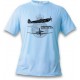 Women's or Men's Fighter Aircraft T-shirt - Spitfire MkXVI, Blizzard Blue 