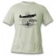 Women's or Men's Fighter Aircraft T-shirt - Spitfire MkXVI, November White 