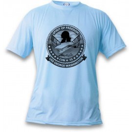 Women's or Men's Aircraft T-shirt - USS George Washington, Blizzard Blue 
