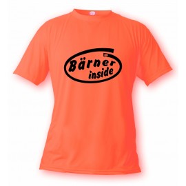 Men's Funny T-Shirt - Bärner inside, Safety Orange