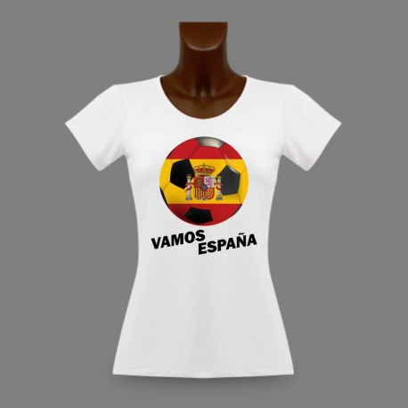 T-Shirt moulant football - Vamos España - pour dame