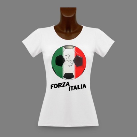 Fussball  Slim Frauen T-shirt - Forza Italia
