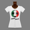 Fussball  Slim Frauen T-shirt - Forza Italia