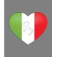 Adesivo - Cuore italiano e stivale italiano - per auto, notebook, tablet o smartphone