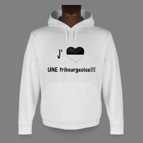 Sweat à capuche - J'aime UNE fribourgeoise