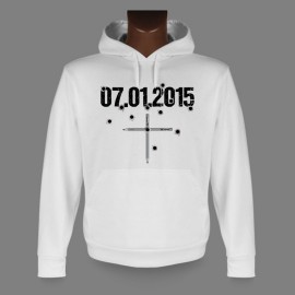 Sweatshirt blanc à capuche - 07.01.2015