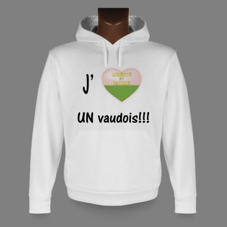 Hooded Funny Sweat - J'aime UN Vaudois