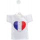 Mini T-Shirt -  French Heart, for car, bottle or windows