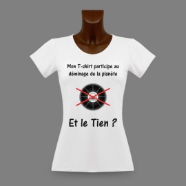 Women's slim T-shirt - support demining