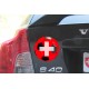 Suisse ⚽ ballon de football ⚽ Sticker autocollant soutien à la NATI pour voiture, notebook, tablette ou smartphone