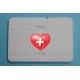 Sticker - Coeur Suisse - pour tablette, pc portable, smartphone