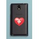 Sticker - Coeur Suisse - pour smartphone