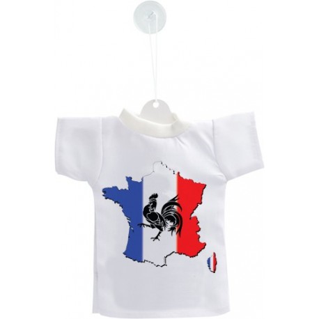 Mini T-Shirt - Francia, per automobile, bottiglia o finestra