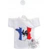 Mini T-Shirt -  France, pour voiture, bouteille ou fenêtre
