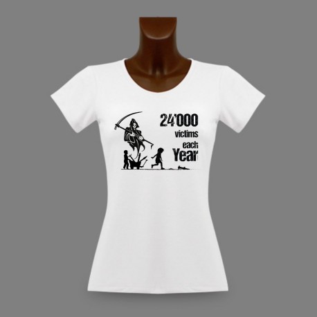 Women's Fashion T-shirt - Children victims of abandoned war ammunitions