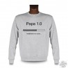 Herren Funny Sweatshirt - Papa 1.0, Ash Heater