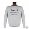 Men's Funny Sweatshirt - Papa 1.0, Ash Heater