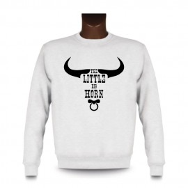 Women's or Men's Sweatshirt - Little Bighorn, White