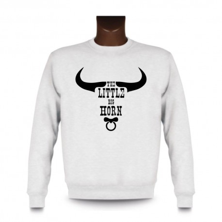Women's or Men's Sweatshirt - Little Bighorn, White