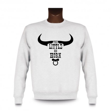 Women's or Men's Sweatshirt - Little Bighorn, White