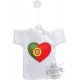 Mini T-shirt - cuore portoghese, per automobile