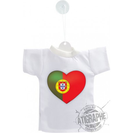 Mini T-shirt - cuore portoghese, per automobile