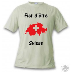 T-Shirt -  Fier d'être Suisse - für Herren