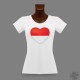 T-Shirt slim moulant pour femme - Coeur soleurois