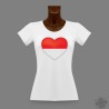 T-Shirt slim moulant pour femme - Coeur soleurois