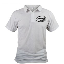 Uomo funny Polo shirt - Lyonnais inside, White
