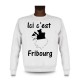 Frauen oder Herren Sweatshirt - Ici c'est Fribourg, White