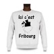 Women's or Men's Sweatshirt - Ici c'est Fribourg, White