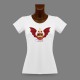 Women's Slim Funny T-Shirt - Alien Smiley - Devil Vampyr