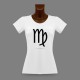 T-Shirt moulant - signe astrologique Vierge - pour dame