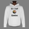 Hooded Funny Sweat - Ice Hockey - Ici c'est Genève