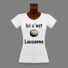 Woman's slim T-Shirt - Ice Hockey - Ici c'est Lausanne