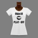 T-Shirt dame moulant puck de hockey fribourgeois - Objectif PLAY - OFF