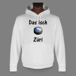 Kapuzen-Sweatshirt - Eishockey Puck - Das isch Züri