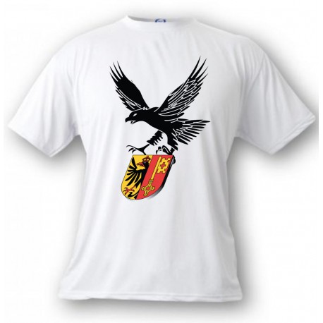 Men's or Women's T-Shirt - Eagle and Geneva coat of arms, White