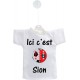 Mini T-Shirt Wallis Fussball - Ici c'est Sion - Autodekoration