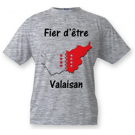 Kinder T-shirt - Fier d'être Valaisan, Ash Heater