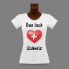 T-Shirt slim moulant pour femme - Das isch Schwiiz