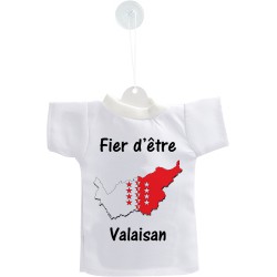 Mini T-shirt - Fier d'être Valaisan - pour votre voiture