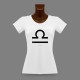 Donna slim T-shirt - segno astrologico Libra