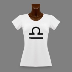 T-Shirt moulant - signe astrologique Balance - pour dame